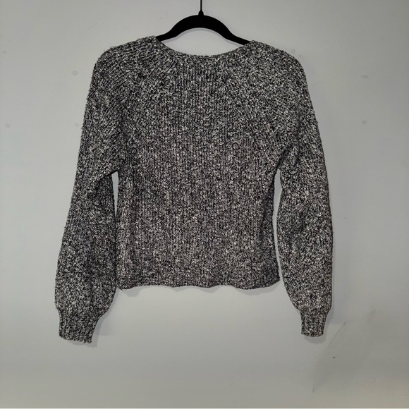 Evereve Black and White Button-Up Cardigan - Picture 3 of 5